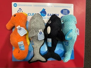 Juguetes de peluche reciclados para perros Spunky Pup Clean Earth, paquete de 4 - Imagen 1 de 1