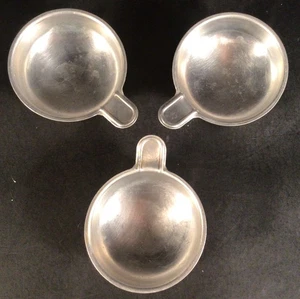Set Of 3 Aluminum Egg Poacher Replacement Cups 2-3/4" Outside Diameter X 1” Deep - Picture 1 of 4