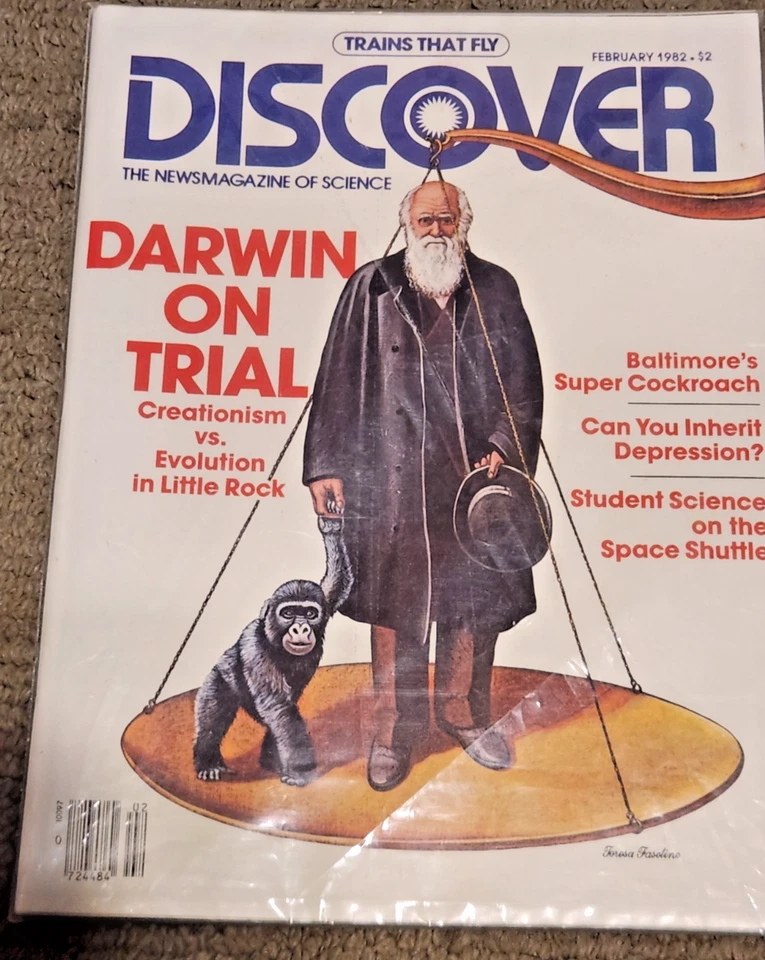 DISCOVER THE NEWSMAGAZINE OF SCIENCE. FEBRUARY 1982, DARWIN ON TRIAL - Image 1 of 1