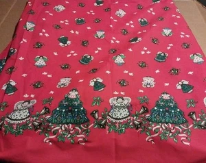 Christmas Angels Border Christmas Trees & Doves 36" X 35" - Picture 1 of 10