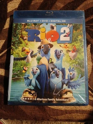 Rio 2 (Blu-Ray/DVD, 2014) Anne Hathaway - Bruno Mars - Jamie Foxx - New Sealed - Image 1 of 2