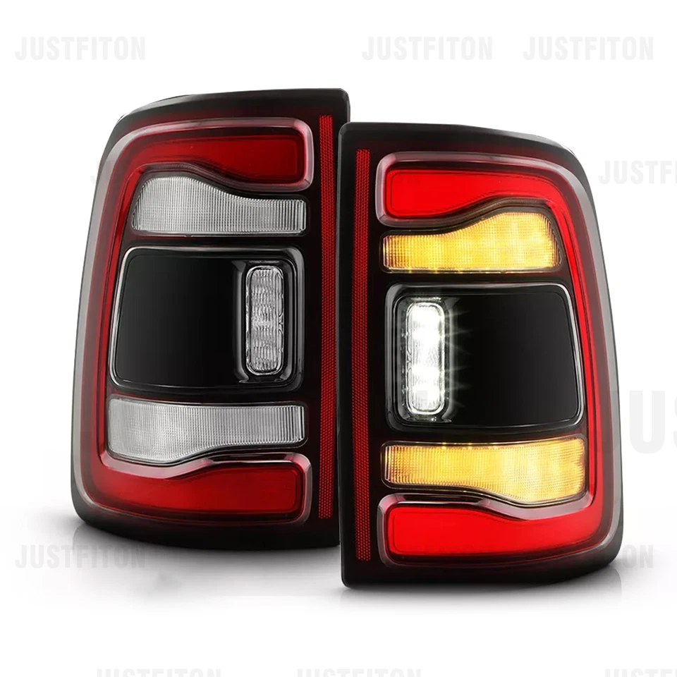 Par de luces traseras LED con punto ciego para Dodge RAM 2500 3500 2019-2024 bisel negro Foto 1 de 4