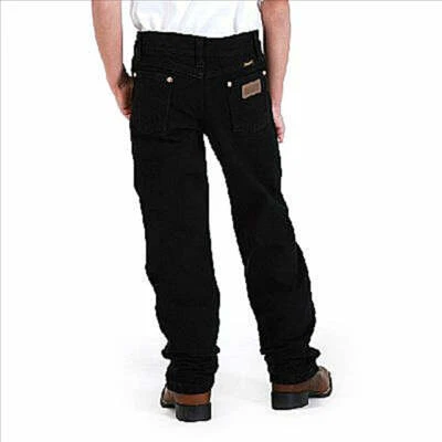 Pantalones de mezclilla negros 13MWJBK Wrangler para niños talla 1-7 Foto 1 de 2