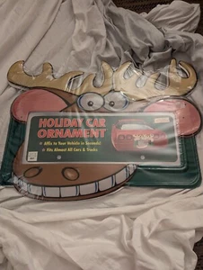 Vintage 2000 Mr Christmas Reindeer License Plate Frame Brand New Rare! - Picture 1 of 2