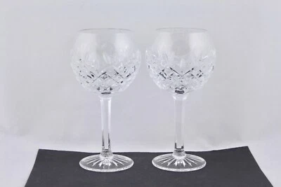SET OF 2 WATERFORD CRYSTAL PALLAS 7-3/8" CLARET WINE GLASSES – MINT - Image 1 of 4