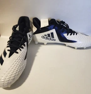 Adidas FREAK X CARBON Mid Men's Football Cleats White Blue & Black Size 13.5 - Picture 1 of 5