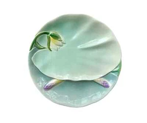Art Nouveau French Majolica Water Lily Plate, Saint Clément Keller Guérin 1910 - Picture 1 of 4