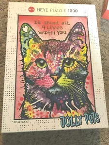 Dean Russo Jolly Pets Puzzle New Rare Modern Art Style 1000 Pc 70’s Cat Kitten - Picture 1 of 6