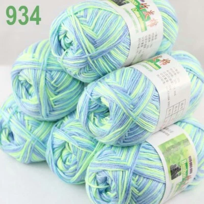 Sale New 6 Ballsx50g Super Soft Bamboo Cotton Baby Hand Knitting Crochet Yarn 34 - Image 1 of 4