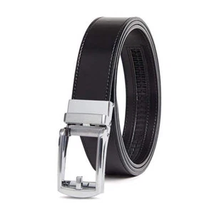 Cinturón de trinquete de cuero genuino para hombre Cinturón con cinturones de trinquete deslizables para hombre - Imagen 1 de 36