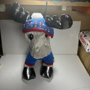Build a Bear Gray Silver Gray Plush Moose - Reindeer w/ Christmas Sweater W/hat - Picture 1 of 7