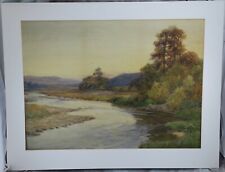 Campbell, John Hodgson 1855 -1927 Aquarell Flusslandschaft England / Schottland 