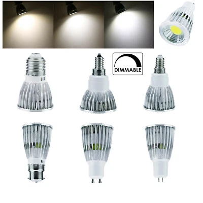 Dc24v Led Cob Spotlight 6w 9w 12w 45/degree Angle Dimmable Lights E27 Gu10 Mr16 - Image 1 of 4