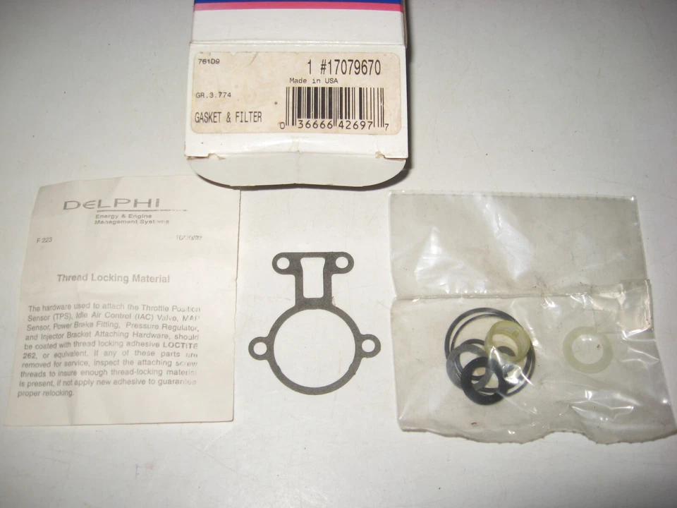 Throttle Body Injector Seal Kit, ACDelco, GM 17079670 - Image 1 of 1