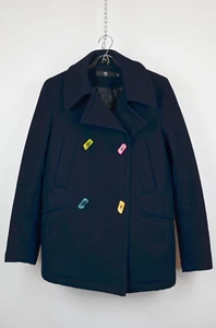 +J Uniqlo x Jil Sander Coat – Navy Double Breasted – Size L - Picture 1 of 1