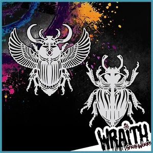 Scarab Beetles - Reusable Airbrush Stencil Template - Picture 1 of 5