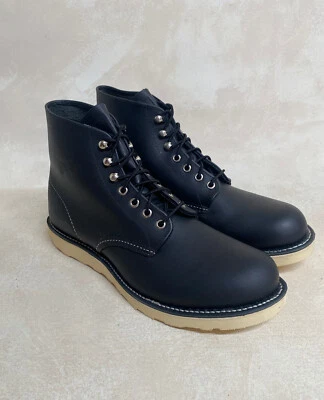 Size 10D (43 EU) RED WING 8165 Classic 6 Inch  Round Toe Black Leather Boot - Imagen 1 de 4