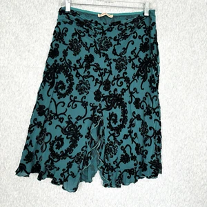 Alannah Hill Womens Vintage Y2K Silk Blnd Velvet Flock Ruffle Slip Skirt Fits 12 - Picture 1 of 13