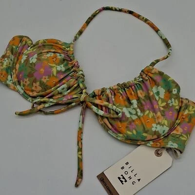 Billabong Bikini Top Juniors Medium/10 On the Bright Side Kayden Underwire Green - Image 1 of 4
