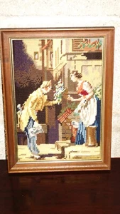 Schöne Handgestickt Gobelin mit Petit Point Stickerei - Bild 1 von 6