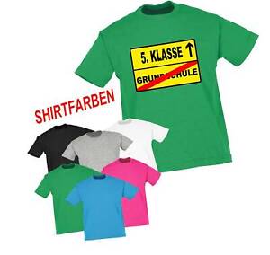 T-Shirt Grundschule / 5 klasse, Kinder T-Shirt, Schulanfang ,Schulkind, Abgänger