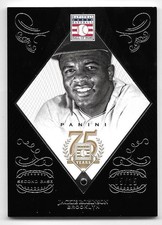 2014 Panini Hall Of Fame 75th #43 Jackie Robinson Authentic Sapphire #05/15