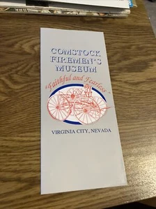 80s90s Tourist Pamphlet, Comstock's Firemen's Museum, Virginia City Nevada - Bild 1 von 3