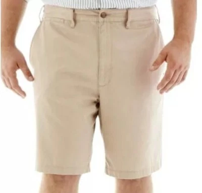 NEW NWT! Claiborne Men's Shorts Flat Front Size 50 Uniform Khaki (Tan) MSRP $50 - Image 1 of 4