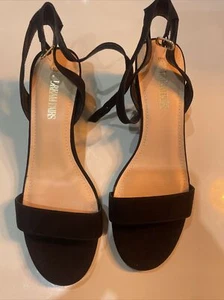 Dream Pairs Zapatos Curados Punta Abierta Negros, Nuevos, Reino Unido 8 - Imagen 1 de 3