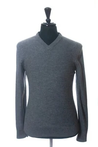 Theory Grey Piccardo Cashwool V-Neck Sweater 28744 - Picture 1 of 4