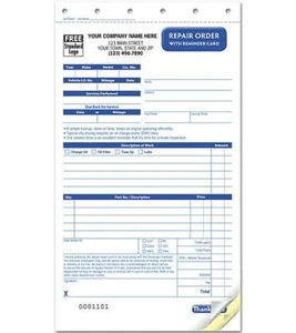 500 Autoreparaturauftrag mit Erinnerungskarte / Durchschreibeschrift / Nebs Deluxe Nr. AUT0649 - Bild 1 von 1