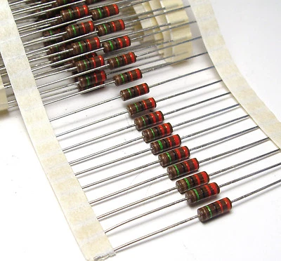 100x Vitrohm Vintage Metallglasur Schicht-Widerstand 15 kOhm, 0.7 W, NOS