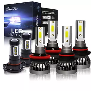 For Chevy Silverado 1500 2500 2007-2015 Front 6x LED Headlight & Fog Bulbs White - Bild 1 von 12