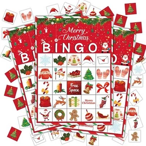 Christmas Bingo Game, Games for Family, Xmas Party - Picture 1 of 4