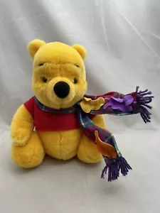 Disney's Winnie the Pooh Plush with Fall Scarf Leaves 1998 Mattel Vintage - Picture 1 of 5