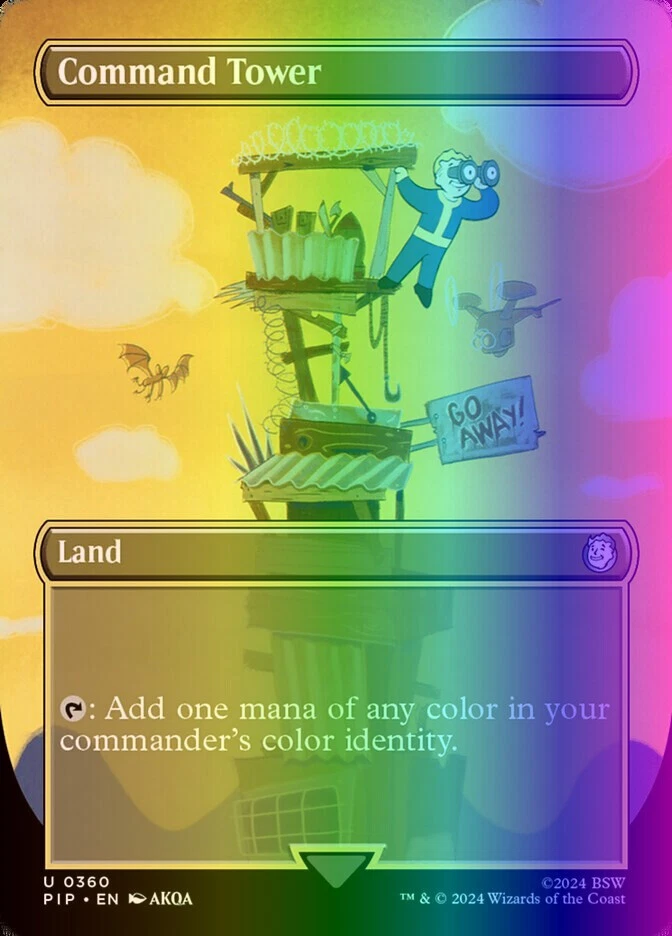 MTG Magic the Gathering Command Tower (360/1102) Fallout LP FOIL - Image 1 of 1