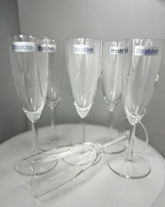 NWT Villeroy & Boch Champagne Glass Flutes Set of 6, 8-1/8" Tall - Picture 1 of 5