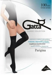 Gatta Overknee-Strümpfe "'Parigina" 100 den blickdicht in schwarz - Bild 1 von 1