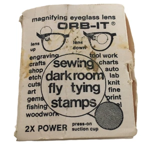 Orb-it Magnifying Eyeglass Lens by Crossbow Vintage 2x Power - Picture 1 of 9