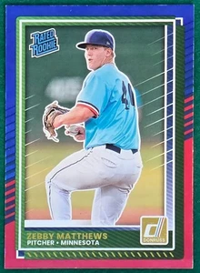 Zebby Matthews - 2025 Donruss rot und blau #81 - bewertete Rookie Baseballkarte - Bild 1 von 3
