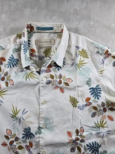 Camisa Tommy Bahama Algodón Seda Para Hombre Mediana Hawaiana Playa Abotonada *Leer - Imagen 1 de 11