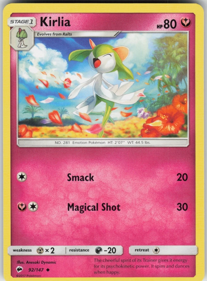 Kirlia 92/147 Uncommon  SM - Burning Shadows - Image 1 of 1