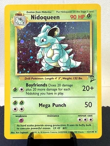 Pokemon TCG: 2000 Base Set 2 Nidoqueen 12/130 Holo Rare LP+ - Picture 1 of 6