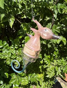 Vintage De Carlini Blown Glass Figural Ombré Seahorse Christmas Ornament Italy - Picture 1 of 13