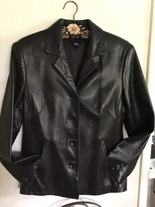 Ann Taylor Soft Leather Jacket/Blazer, Size L - Picture 1 of 5