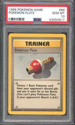 POKEMON FLUTE #86 PSA 10 1999 POKEMON Base Set Unlimited WOTC  - Image 1 of 2