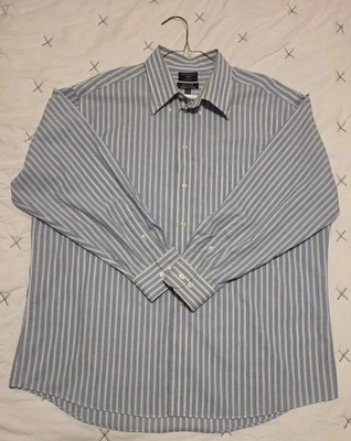 Camisa de vestir Dockers para hombre a rayas con botones manga larga 100 % algodón Foto 1 de 4