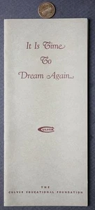 Indiana Culver Military School Time to Dream Again Booklet SCARCE Vintage + - Afbeelding 1 van 1