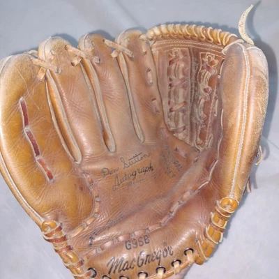 Guante de béisbol MacGregor Don Sutton autógrafo modelo G9SB ~ cuero tostado natural Foto 1 de 4
