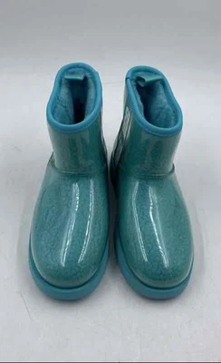 UGG 女式经典透明迷你 1113190 蓝色防水雨靴 7 码 — 第 1/4 张图片